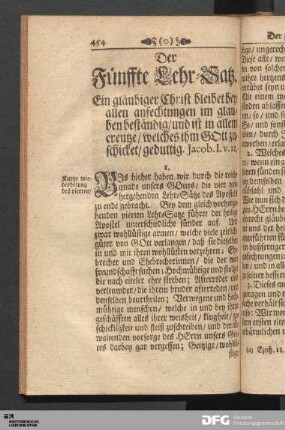 Der Fünffte Lehr-Satz.