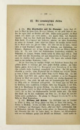 III. Die luxemburgischen Fürsten. 1373-1415