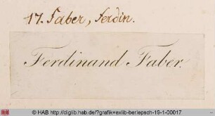 Exlibris des Ferdinand Faber