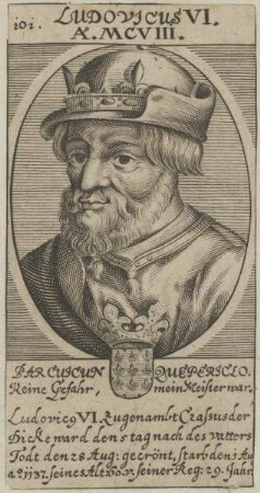 Bildnis von Ludovicus VI., König von Frankreich