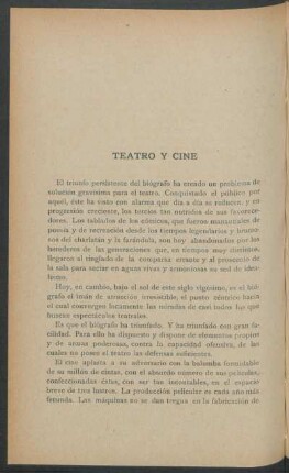 Teatro y cine