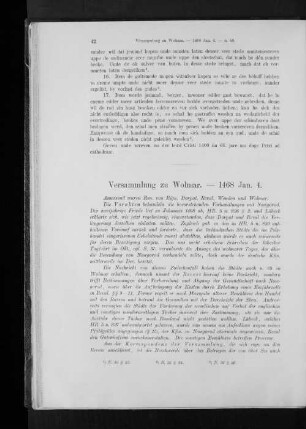 Versammlung zu Wolmar. - 1468 Jan. 4.