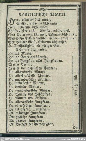 Lauretanische Litanei