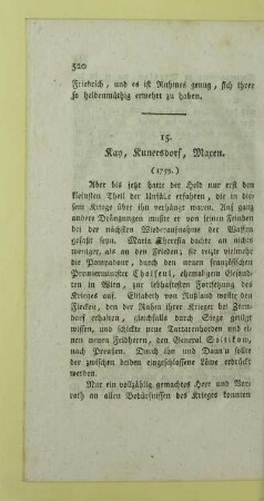 15. Kay, Kunersdorf, Maxen