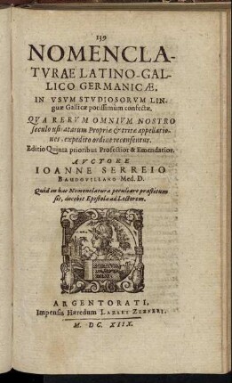 Nomenclatvræ Latino-Gallico-Germanicæ