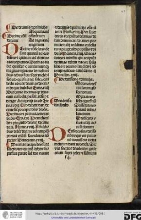 Decime considerande sunt quantum ad eas dantes et quantum ad clericos eas recipientes.