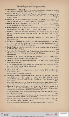 Archäologie und Vorgeschichte (Nr. 37 - 69)
