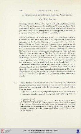 1. Propositiones ministrorum Ecclesiae Argentinensis