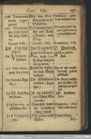Caput VII. De Virtutibus