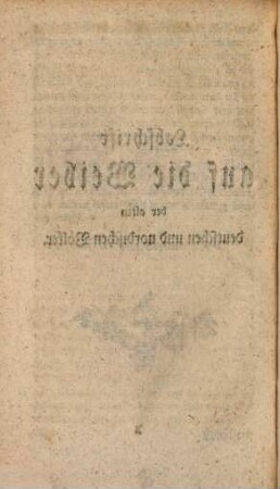 Gottfried Schütze, Doctors und Professors in Hamburg, Lobschrift auf die Weiber der alten deutschen und nordischen Völker