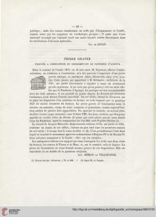 6: Pierre gravée : trouvée a Constantine et représentant le Panthéon d'Agrippa