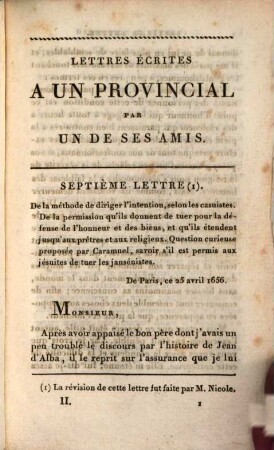 Les provinciales, ou lettres de Louis de Montalte, 2