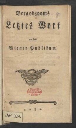 Bergobzooms Letztes Wort an das Wiener Publikum