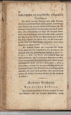 Sechster Abschnitt. Von warmen Pasteten