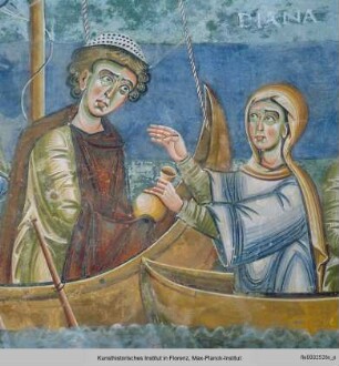 Szenen aus dem Leben der Heiligen Nikolaus : Der Heilige Nikolaus rettet Pilger vor dem falschen Öl der Diana