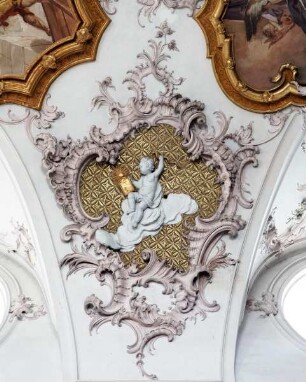 Kartusche mit Putto