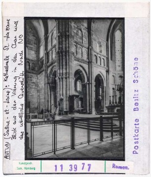 Autun: Kathedrale Saint-Lazare, Blick aus der Vierung in den Chor und das nördl. Querschiff
