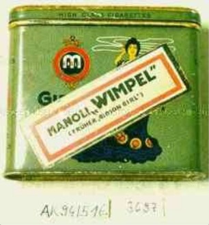 Blechdose für 20 Stück "M MANOLI 'WIMPEL' (FRÜHER 'GIBSON GIRL')"