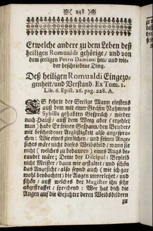 Etwelche andere zu dem Leben deß heiligen Romualdi gehörige [...]