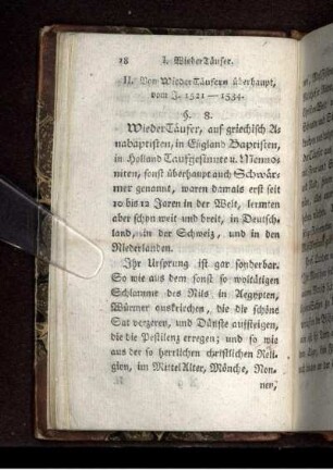 II. Von WiederTäufern überhaupt, vom J. 1521 - 1534