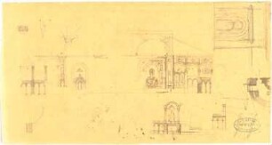 Leins, Christian Friedrich von; Italien; Reiseskizzen - Kirche (Teilansicht, Details)