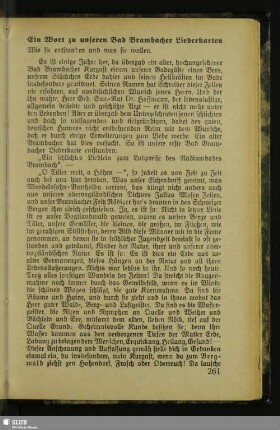 Ein Wort zu unseren Bad Brambacher Liederkarten