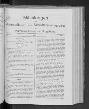 Nr. 6 : Mai 1912