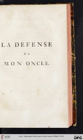 La Défense de mon oncle
