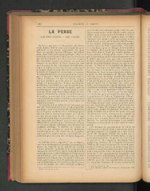 La Perse. Son État Actuel - Son Avenir.
