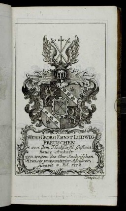 Herr Georg Ernst Ludwig Preuschen[...] - Herr Ioh. Wilhelm Summermann[...]