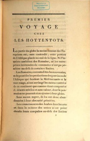 Quatre voyages chez les Hottentots et chez les Cafres, Depuis mai 1777 jusqu'en décembre 1779