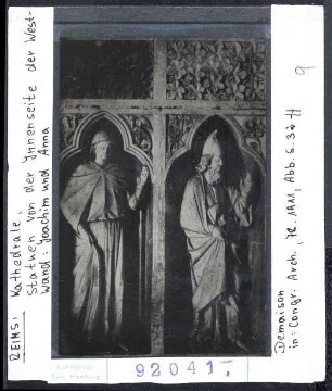 Reims, Kathedrale: Westfassade, Innenseite: Joachim und Anna