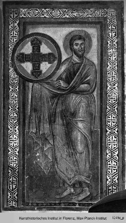 Innendekoration von San Bevignate in Perugia : Dekoration der südlichen Langhauswand