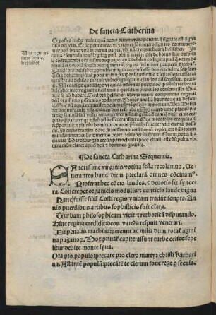 De sancta Catharina Sequentia.