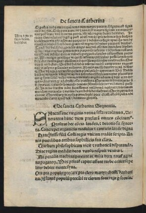 De sancta Catharina Sequentia.