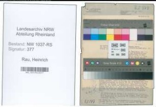 Entnazifizierung Heinrich Rau , geb. 06.05.1897 (Studiendirektor)