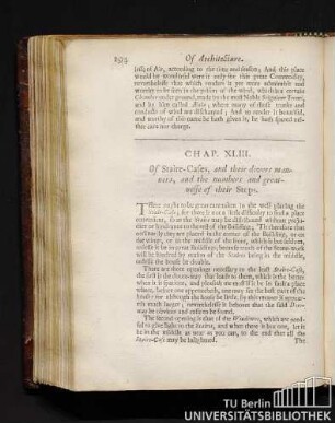 Chap. XLIII. Of Staire-Cafes, and their divers manners, and the numbers and greatnesse of their Steps.