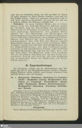 A) Tageswanderungen
