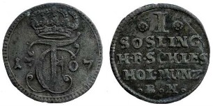 1 Sechsling, Hzgl. Schleswig-Holstein-Gottorpische Linie, Karl Friedrich (1702 - 1739)