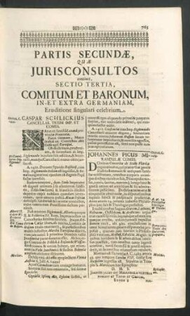 Sectio Tertia, Comitum Et Baronum, In- Et Extra Germaniam