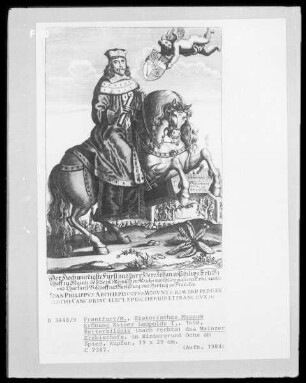 Krönung von Kaiser Leopold I.: der Mainzer Erzbischof zu Pferd