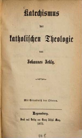 Katechismus der katholischen Theologie