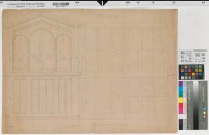 Honrath (Lohmar) Orgel Orgelgehäuse 1864 o.M. 51,5 x 73 Zeichnung Nachlaß Roetzel Nr. 227
