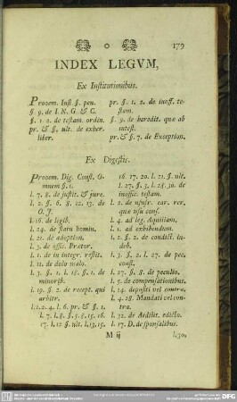 Index Legum, Ex Institutionibus