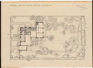 Garten Wohltat, Meerbusch: Lageplan mit Gartenplan 1:100