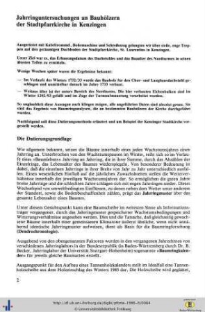 I. Der Baum und seine Verwendung (Teil II)