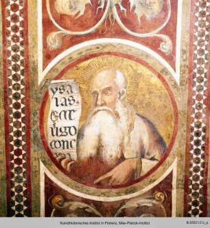 Maestà : Rahmenfiguren