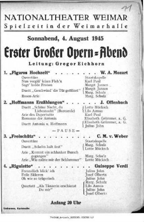 Erster Großer Opern-Abend