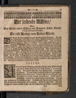 Der leidende Jesus/ Oder: Das Leiden unsers Herrn ...