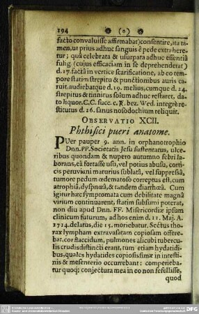 Observatio XCII. Phthisici pueri anatome
